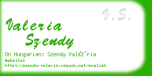 valeria szendy business card